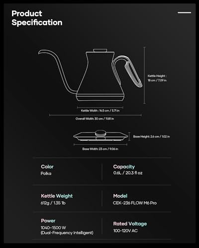 Gooseneck Electric Kettle for Pour