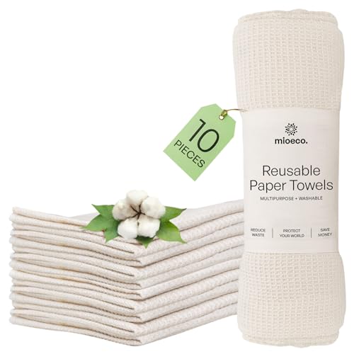 10 Pack Reusable Kitchen Paper Towels (10 Count)