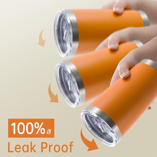 20 oz Tumblers Bulk Stainless Steel Tumbler with Lid (6 Count)