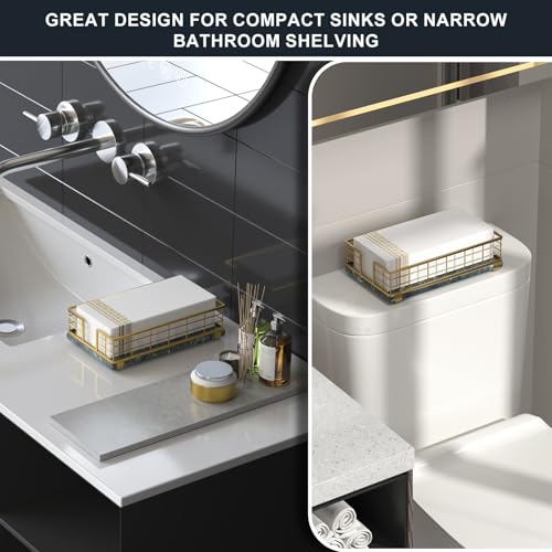 Marble Guest Towel Holder Tray for Bathroom