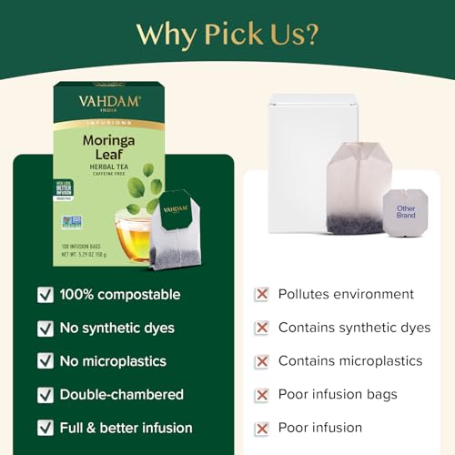 Moringa Tea 100 Tea Bags (100 Count)