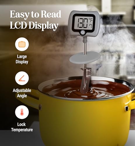 Digital Candy Thermometer with Pot Clip