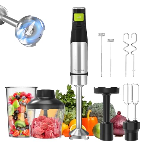 7-in-1 Immersion Blender Handheld Max 1100W, Trigger Speed Control