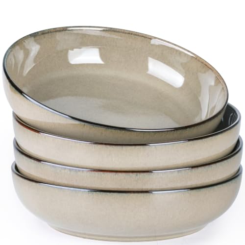 8.75'' Large Ceramic Pasta Bowls (4 Count)