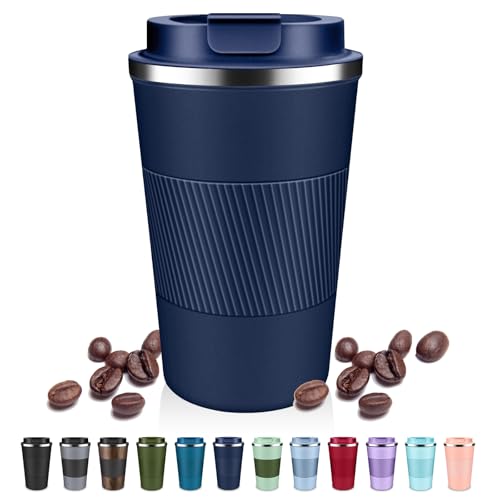 Insulated Coffee Tumblers with Flip Lid 12oz