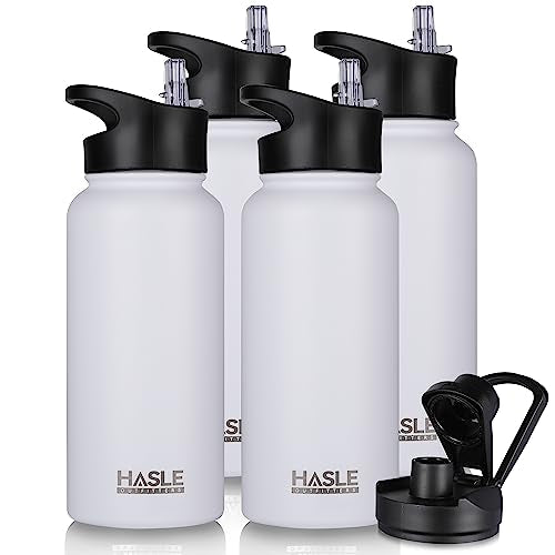 32 oz Insulated Water Bottle Stainless Steel Double Walled Vacuum Sports Water Bottle with 2 Lids