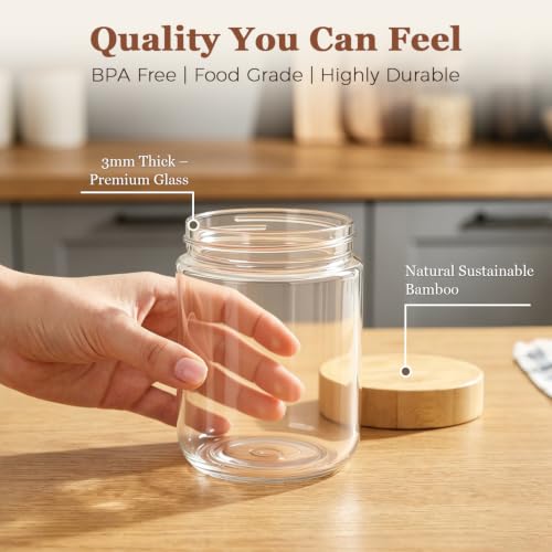 Overnight Oats Containers with Lids 16 oz (4 Count)