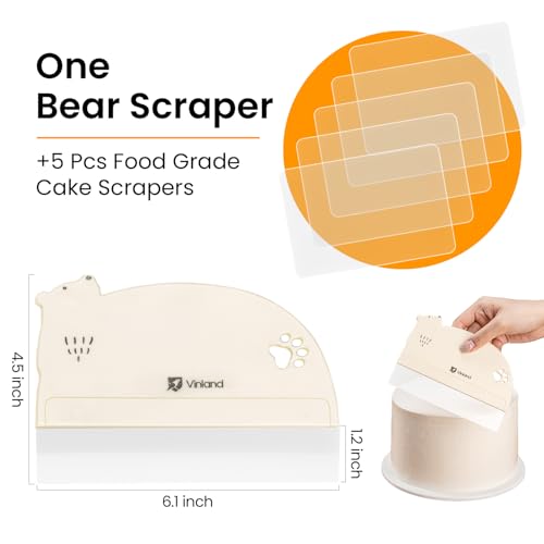 1 Pcs Cake Smoother Scraper (5 Count)