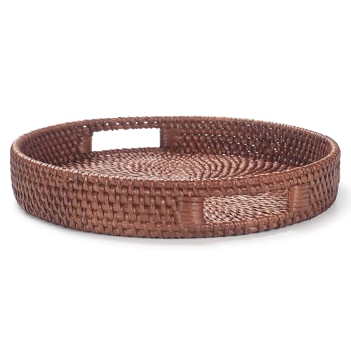 11.8 inch Round Rattan Tray