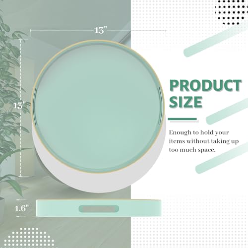 13" Mint Green Decorative Tray