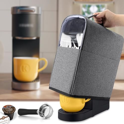 Coffee Maker Dust Cover With Pockets for K Cup