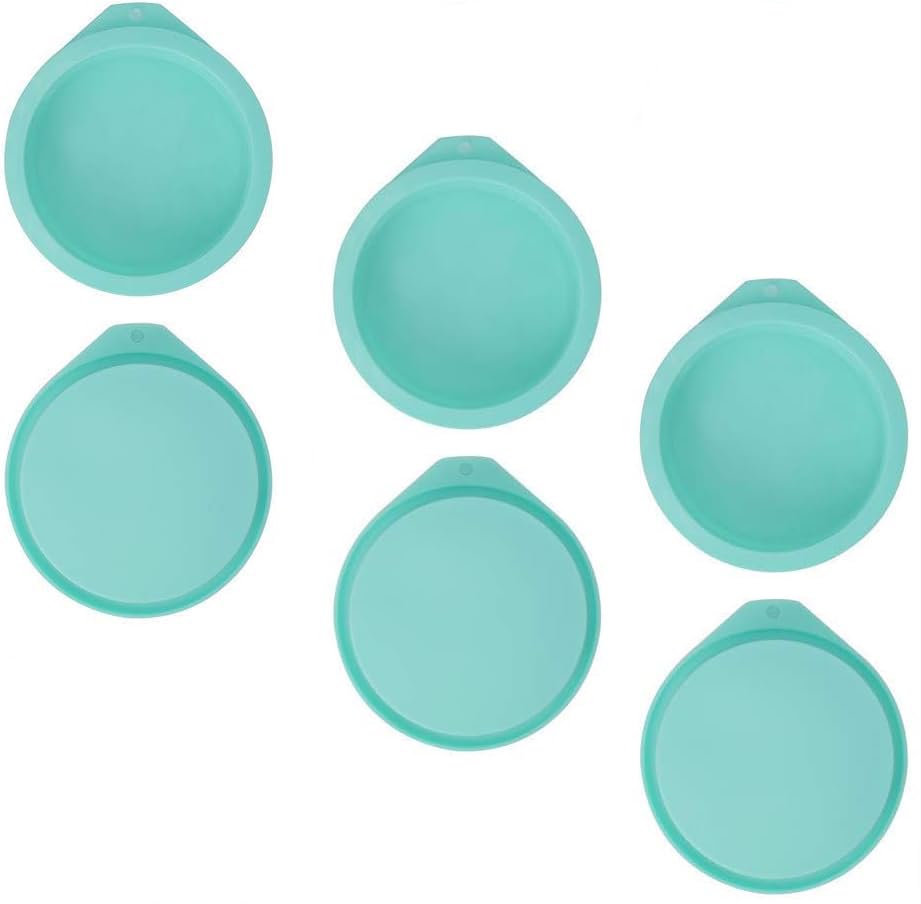 6 Pack Silicone Cake Molds 4 Inch Round Cakes Pans (6 Count)