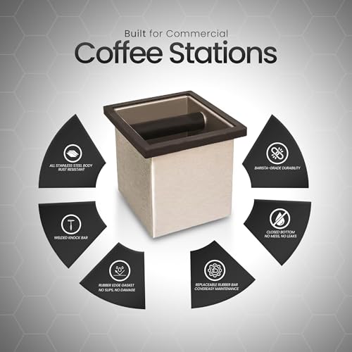 Stainless Steel Knock Box for Espresso Grounds