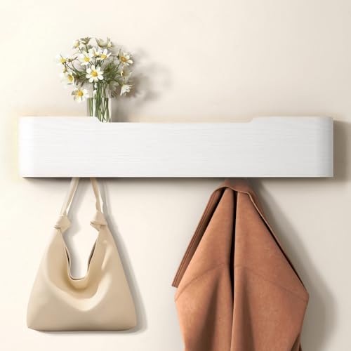 Wall Mounted Coat Rack with Shelf