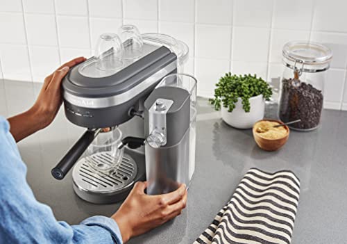 Semi Automatic Espresso Machine and Automatic Milk Frother Attachment
