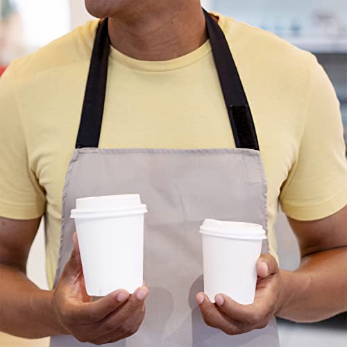 White Disposable Paper Coffee Cups with Lids (100 Count)