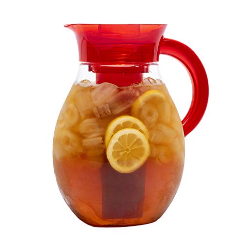 The Big Iced Tea Maker Tritan Plastic Infusion Beverage Pitcher with Leak Proof