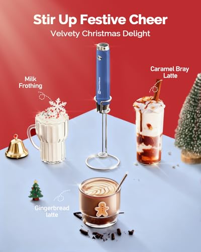 Rechargeable Milk Frother with Stand