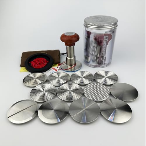 58.50mm Full Set Reddish Brown Wooden Jellyfish Handle Coffee Tamper