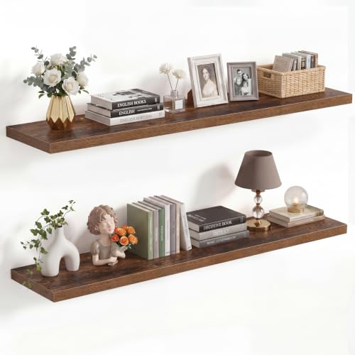 10 Inch Deep Floating Shelves 40” Set of 2 (2 Count)