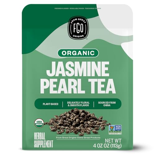 Organic Jasmine Pearl Green Tea (4 Ounce)