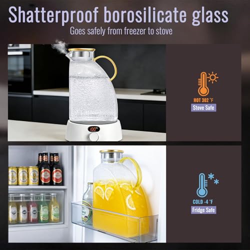 Glass Pitcher With Lid