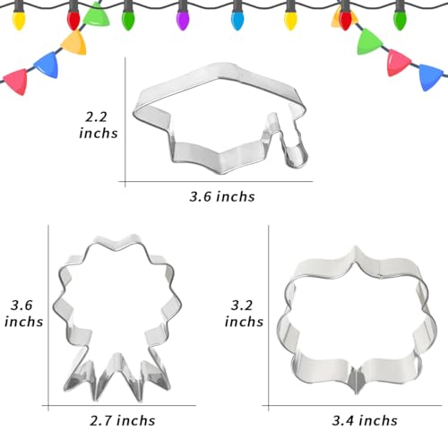 Graduation Cookie Cutters 6Pcs for Celebration Kitchen Baking (6 Count)