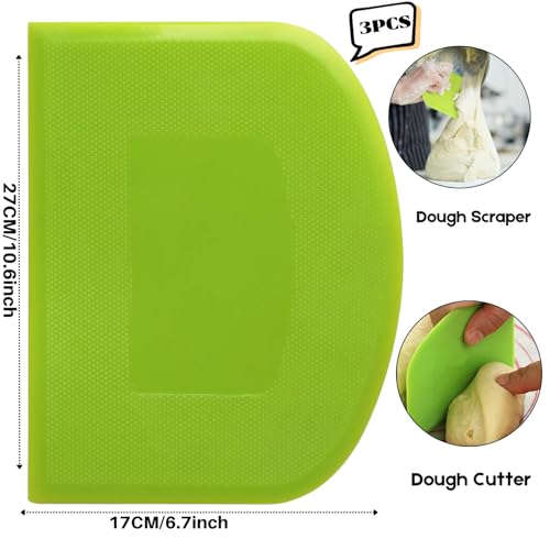 Dough Scraper Bench Scraper (3 Count)