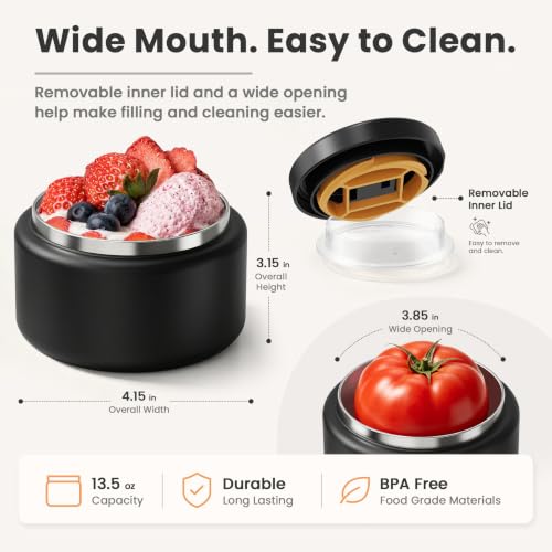 26oz Soup Thermo for Hot Food Kids with Buckle Lid Insulated Vacuum Food Jar Wide Mouth Leakproof Stainless Steel Lunch Container