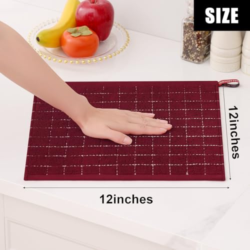 100% Cotton Terry Kitchen Dish Cloths (6 Count)