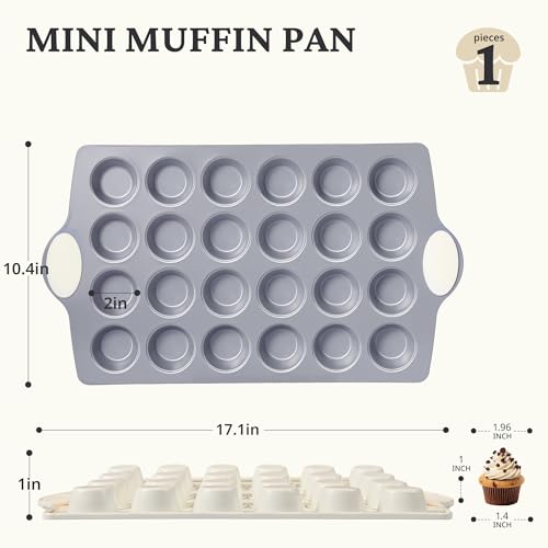 24 Cup Ceramic Nonstick Mini Muffin Pan & Cupcake Tin
