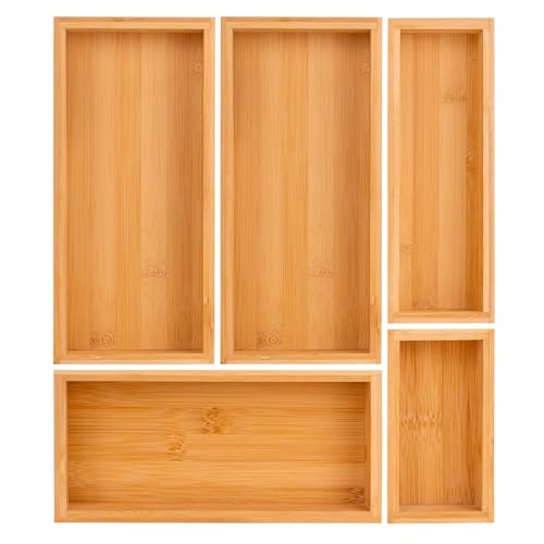 bamboo drawer organizer Set