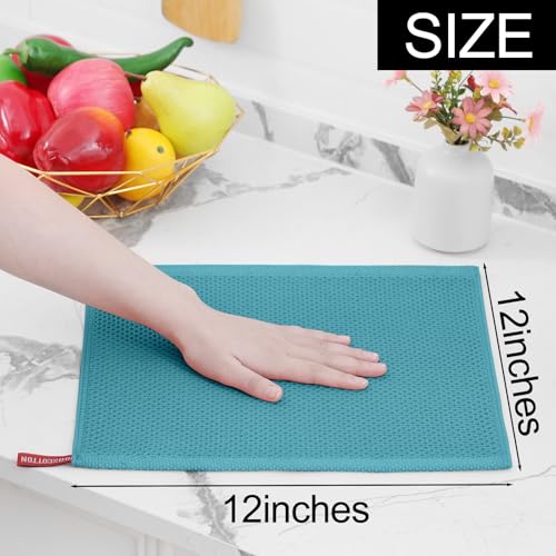 100% Cotton Waffle Weave Kitchen Dish Cloths 12 (12 Count)