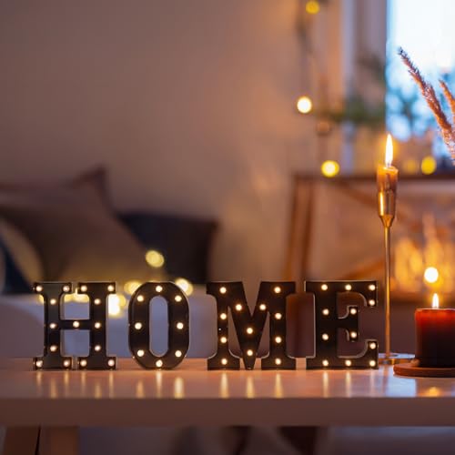 Black LED Letter Lights for Room Decor
