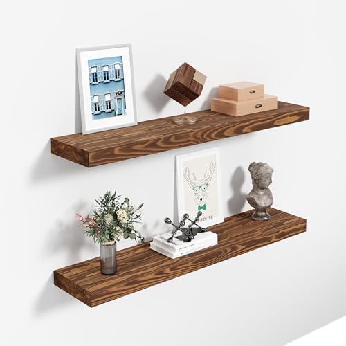 24'' Wood Floating Shelves for Wall (2 Count)