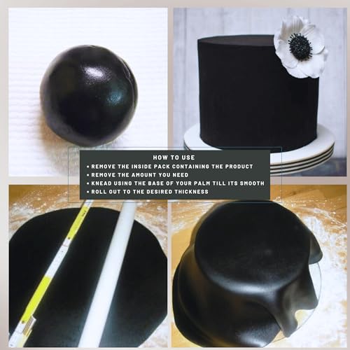 Black Fondant for Cake Decorating