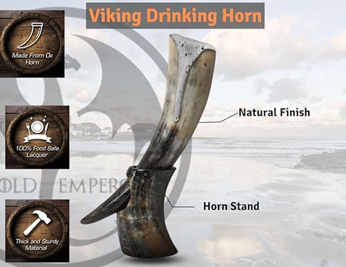 OLDEMPEROR Viking Drinking Horn