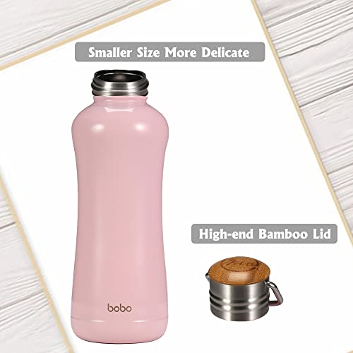 Mini Insulated Water Bottle With Bamboo Lid