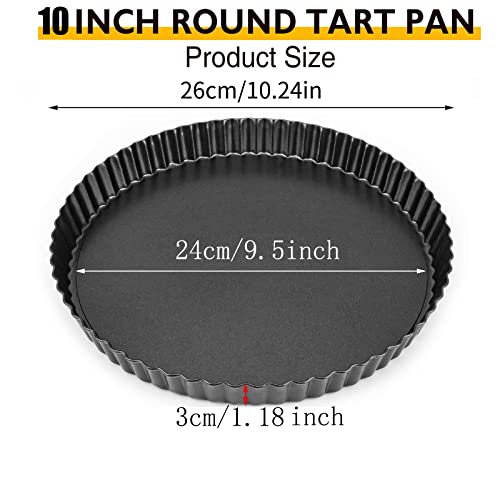 Tart Pan 10 Inch Tart Pan Carbon Steel Round Non