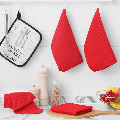 Microfiber Waffle Weave Kitchen Dish Cloths (12 Count)