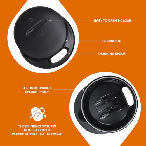 16 oz Insulated Coffee Mug with Lid and Handle