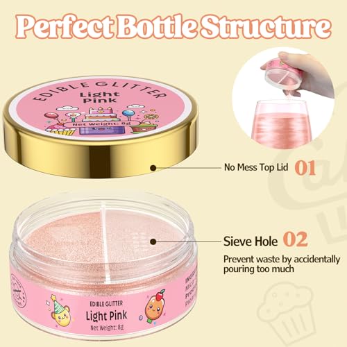 Edible Glitter for Drinks Cakes
