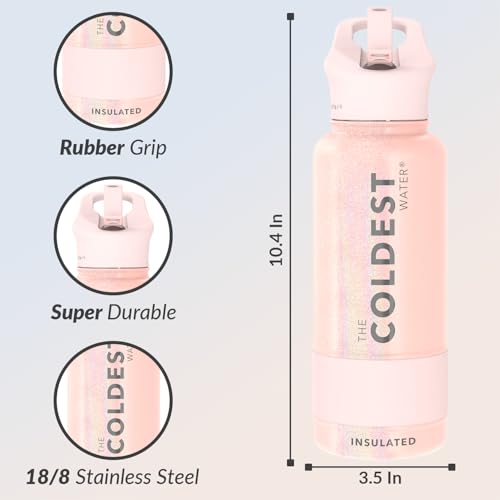 Coldest Insulated Water Bottle with Straw Lid