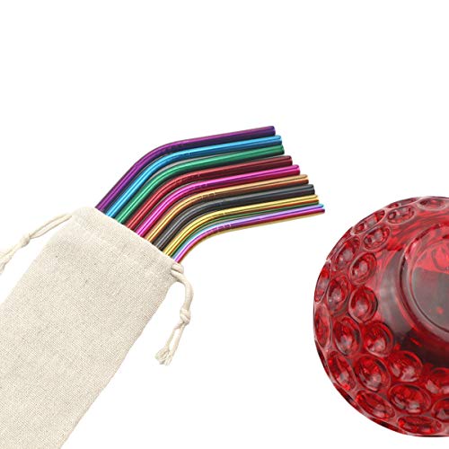 Metal Straws Stainless Steel Straws 8.5" Drinking Straws Reusable 3 Set