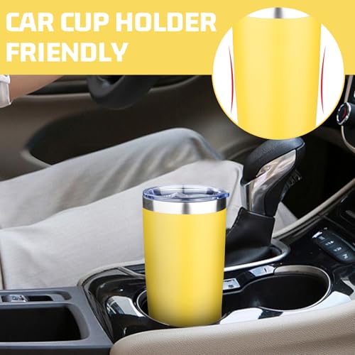 20oz Tumbler with Lid Double Wall Vacuum Insulated Travel Coffee Mug Stainless Steel Thermal Cup Powder Coated Sturdy Coffee Tumbler for Hot and Cold Beverage