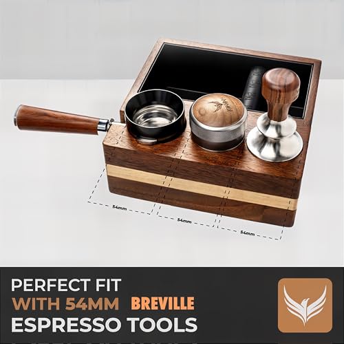 Espresso Knock Box With 54mm Tamping Station For Breville Espresso Accessories Adjustable Portafilter Height