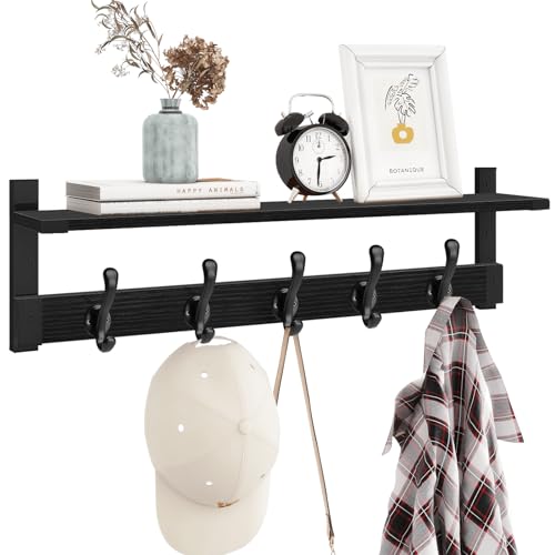 Coat Hanger Wall Mount with Shelf