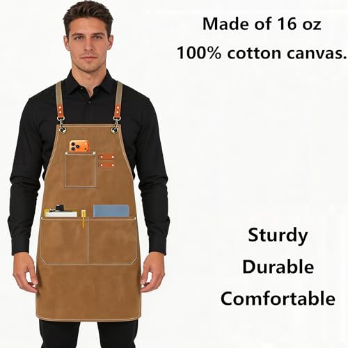 Chef Aprons for Men Women with Oversized Pockets