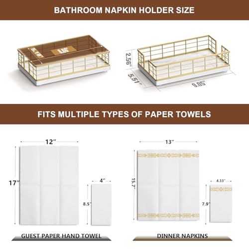 Marble Guest Towel Holder Tray for Bathroom