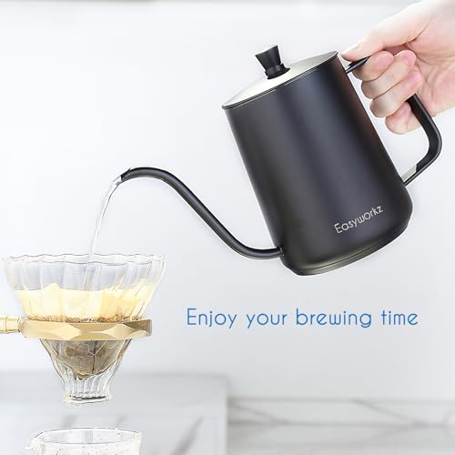 Gooseneck Pour Over Coffee Kettle 30 fl oz Stainless Steel Hand Drip Coffee Pot With Long Narrow Spout